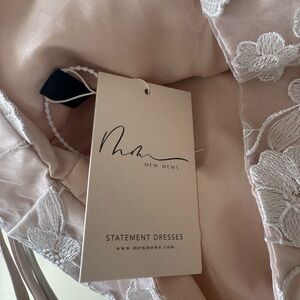 Mew Mews Strapless Flower Embroidered Mini Dress In White